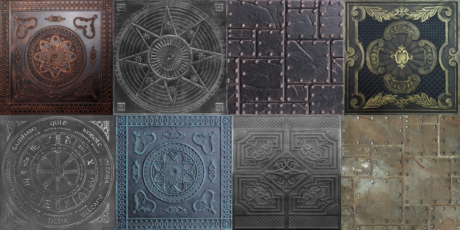 metal tile texture